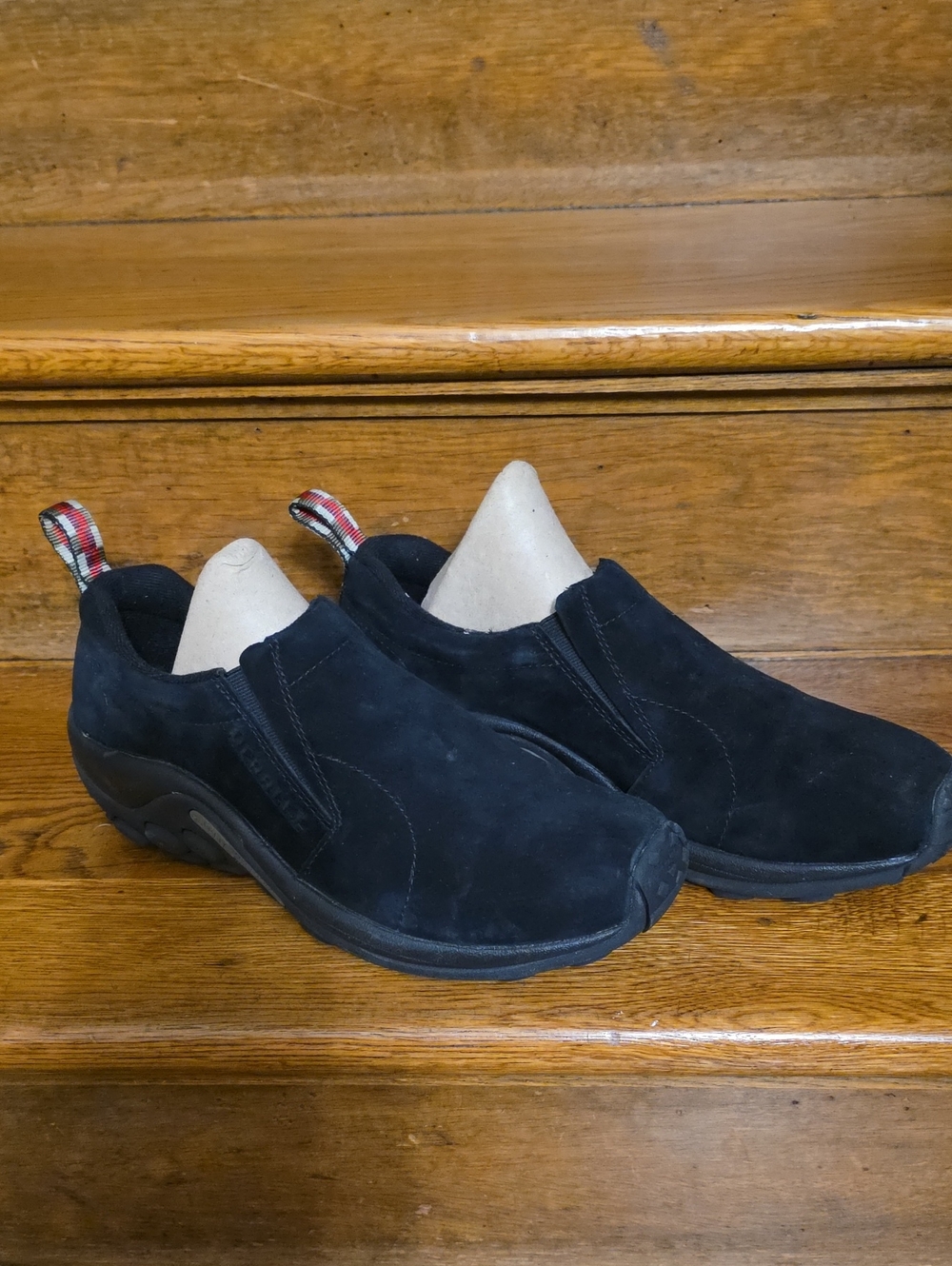 Merrell Black Slip-On Suede Casual Loafers Men size 9.5